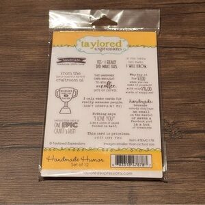 New Taylored Expressions Handmade Humor Stamp Set of 12